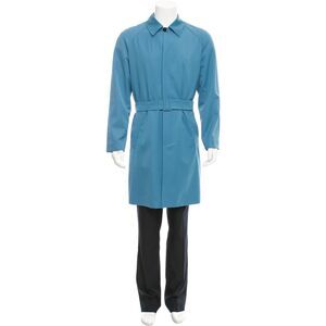 Jeffrey‎ rudes wool Italian blue trench coat Sz 50 $2000